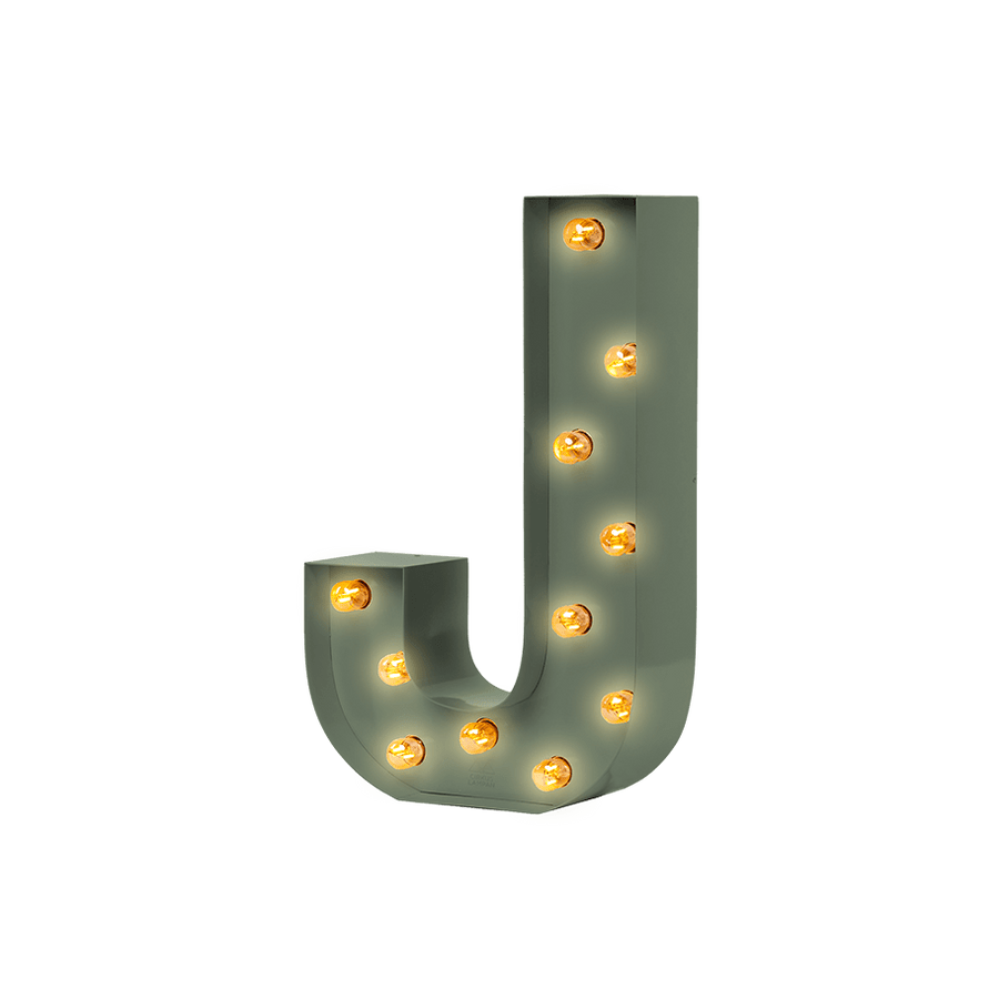 Bokstavslampa Cirkuslampan Testlampa J Reed green / 50 cm / Standard