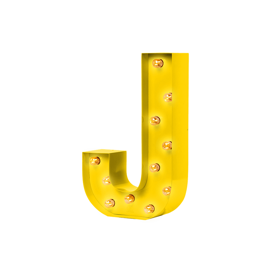 Bokstavslampa Cirkuslampan Testlampa J Zink yellow / 50 cm / Standard