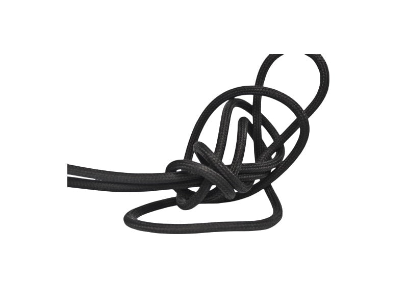 Bokstavslampa Textilsladd Jet black