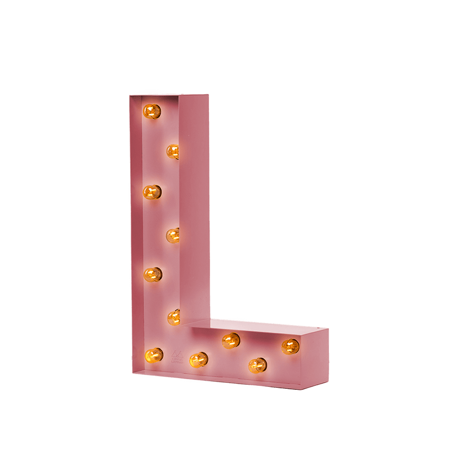 Bokstavslampa Cirkuslampan Testlampa L Antique pink / 50 cm / Standard