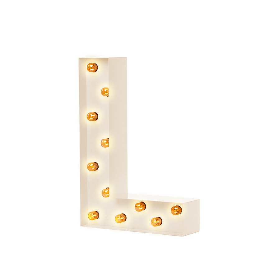 Bokstavslampa Cirkuslampan Testlampa L Creme / 50 cm / Standard