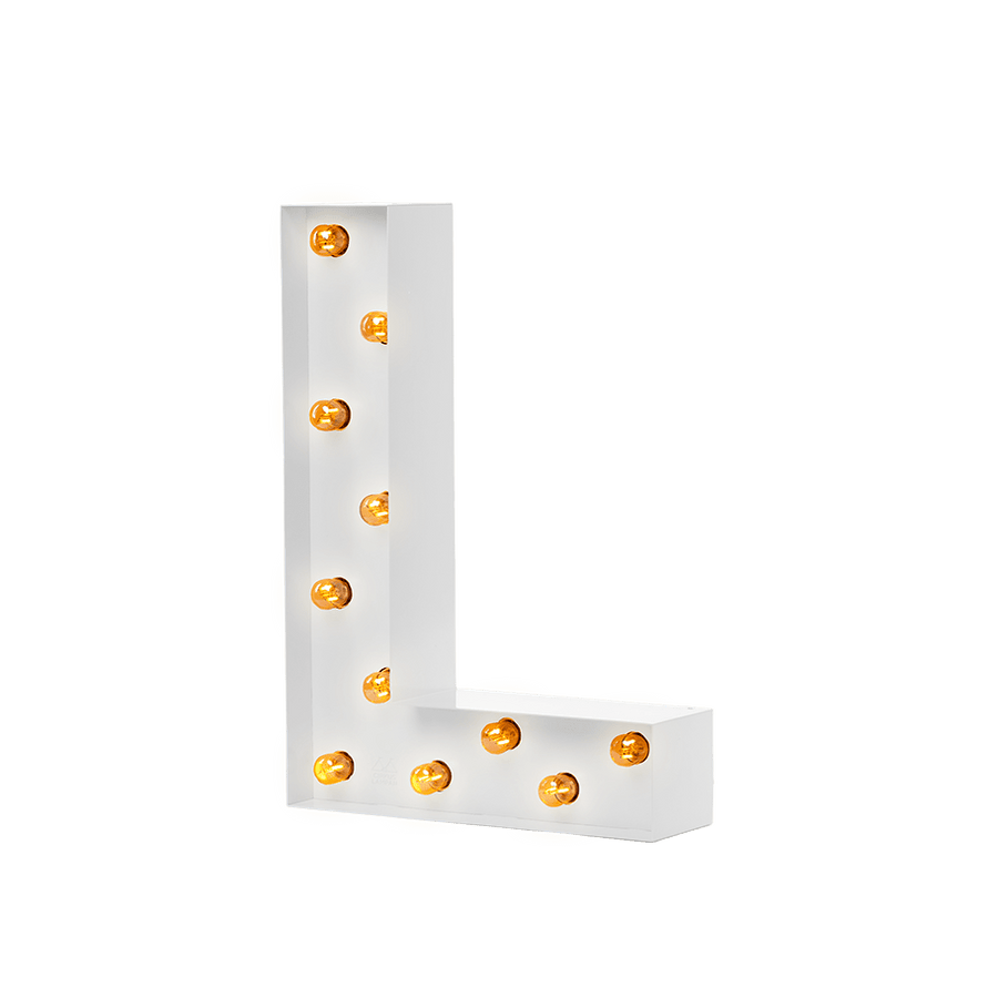 Bokstavslampa Cirkuslampan Testlampa L Signal white / 50 cm / Standard