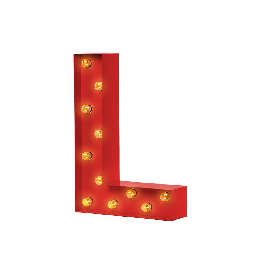 Bokstavslampa Cirkuslampan Testlampa L Traffic red / 50 cm / Standard