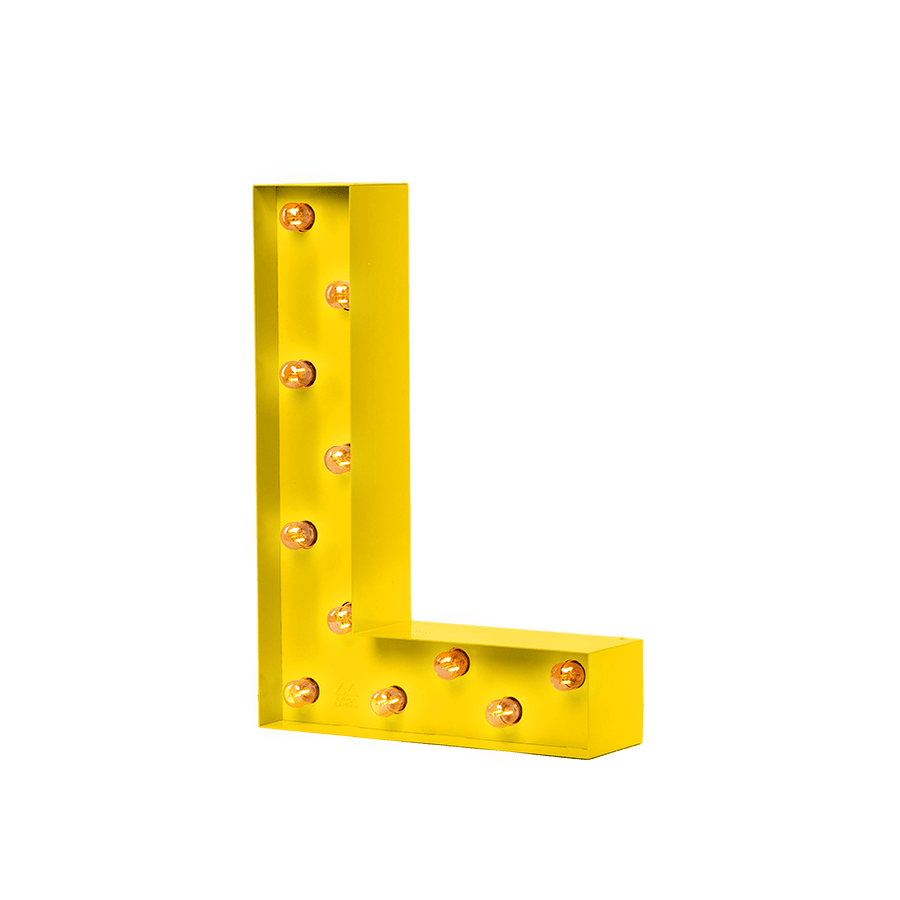 Bokstavslampa Cirkuslampan Testlampa L Zink yellow / 50 cm / Standard