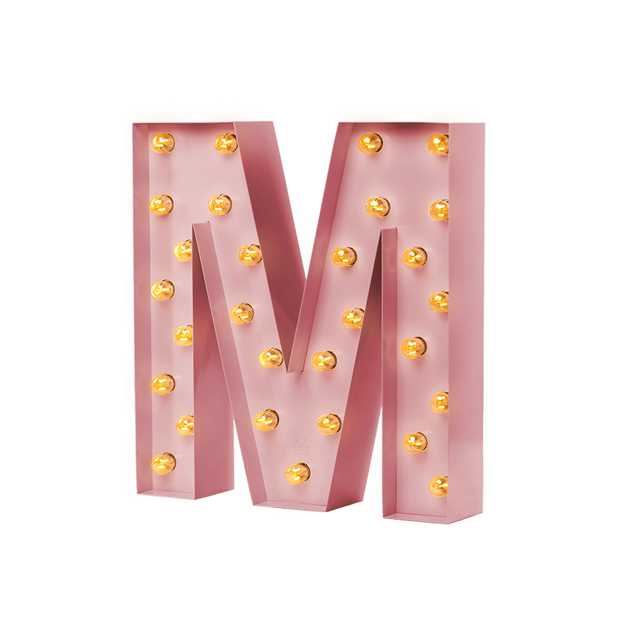 Bokstavslampa Cirkuslampan Testlampa M Antique pink / 50 cm / Standard