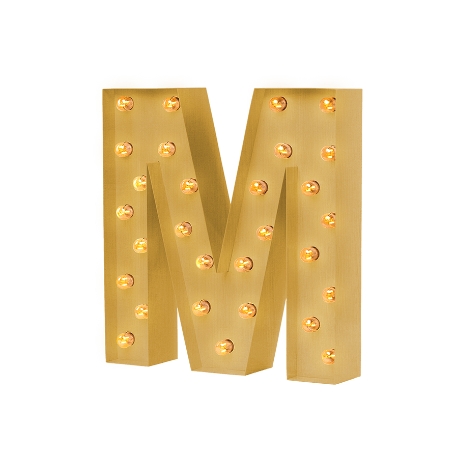 Bokstavslampa Cirkuslampan Testlampa M Brass / 50 cm / Standard