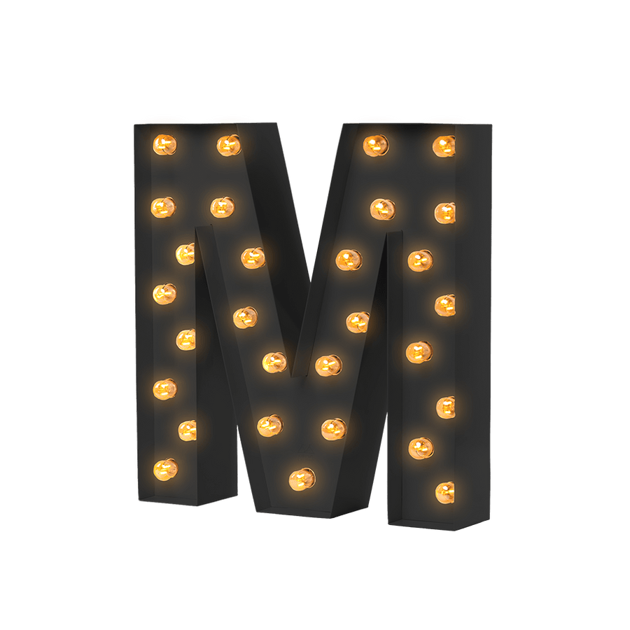 Bokstavslampa Cirkuslampan Testlampa M Jet black / 50 cm / Standard