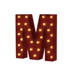 Bokstavslampa Cirkuslampan M WineRed / 30 cm