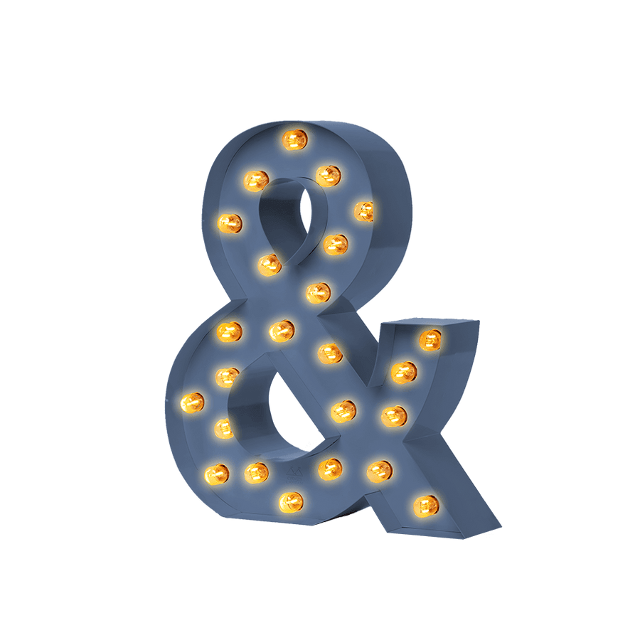 Bokstavslampa Cirkuslampan Testlampa & Distant blue / 50 cm / Standard