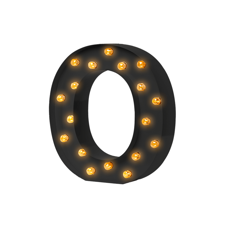 Bokstavslampa Cirkuslampan Testlampa O Jet black / 50 cm / Standard