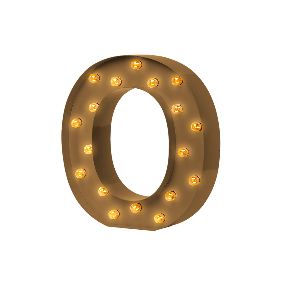 Bokstavslampa Cirkuslampan Testlampa O Pearl gold / 50 cm / Standard