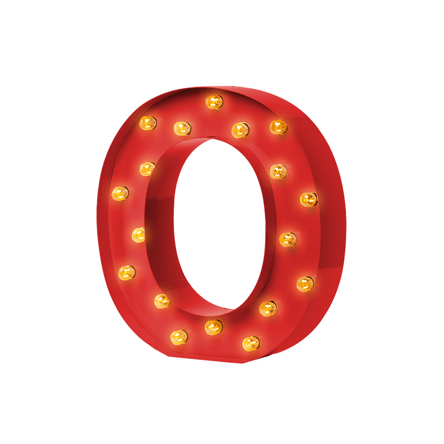 Bokstavslampa Cirkuslampan Testlampa O Traffic red / 50 cm / Standard