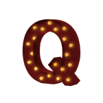 Bokstavslampa Cirkuslampan Q WineRed / 50 cm