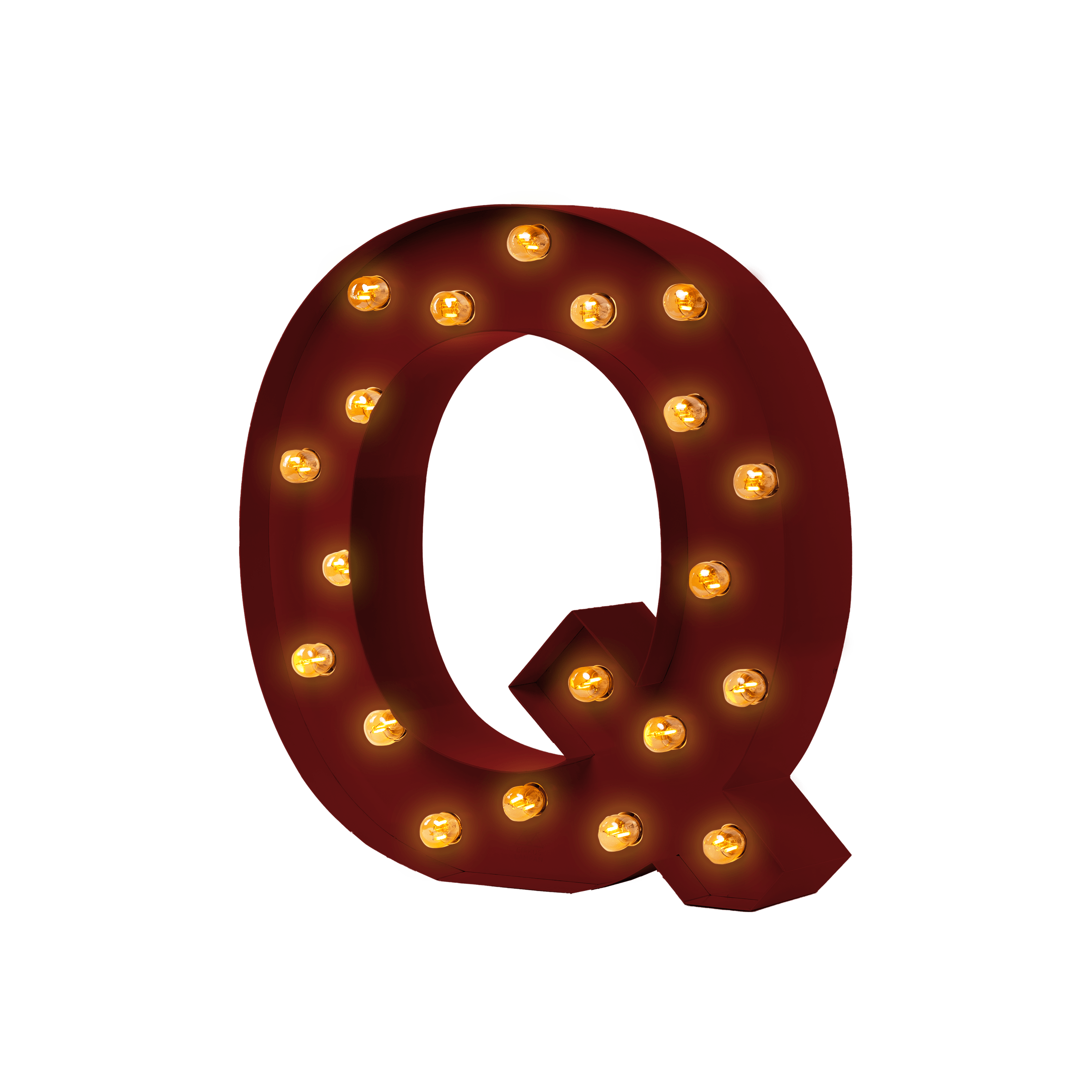 Bokstavslampa Cirkuslampan Q WineRed / 50 cm