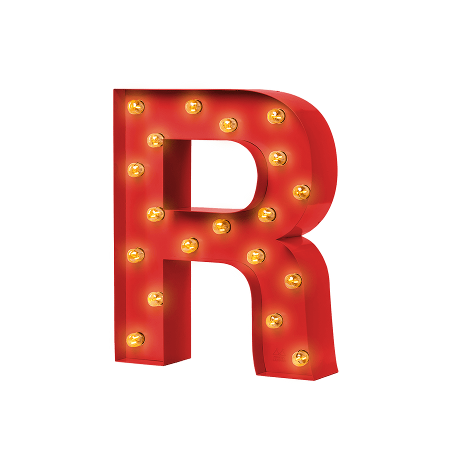 Bokstavslampa Cirkuslampan Testlampa R Traffic red / 50 cm / Standard