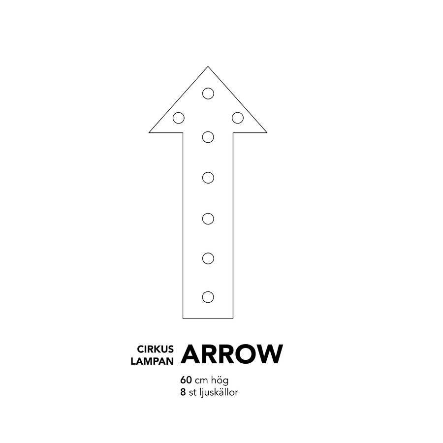 Bokstavslampa Cirkuslampan Arrow