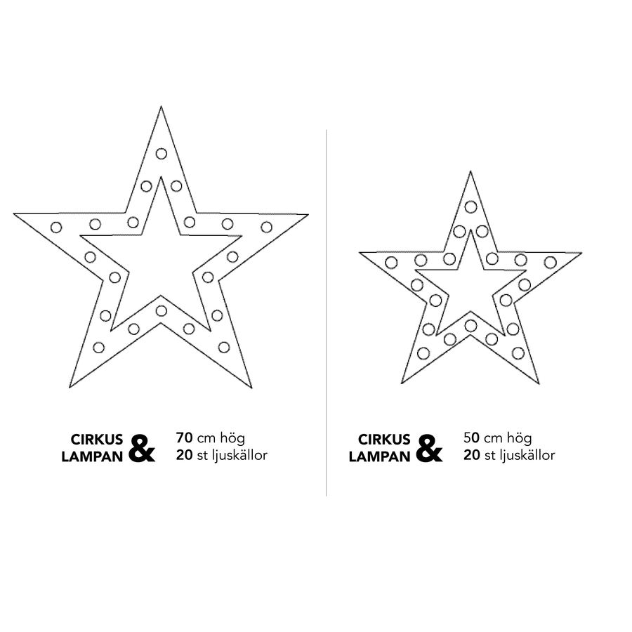 Bokstavslampa Cirkuslampan Testlampa Star
