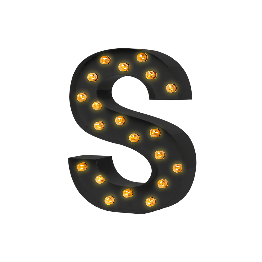 Bokstavslampa Cirkuslampan Testlampa S Jet black / 50 cm / Standard