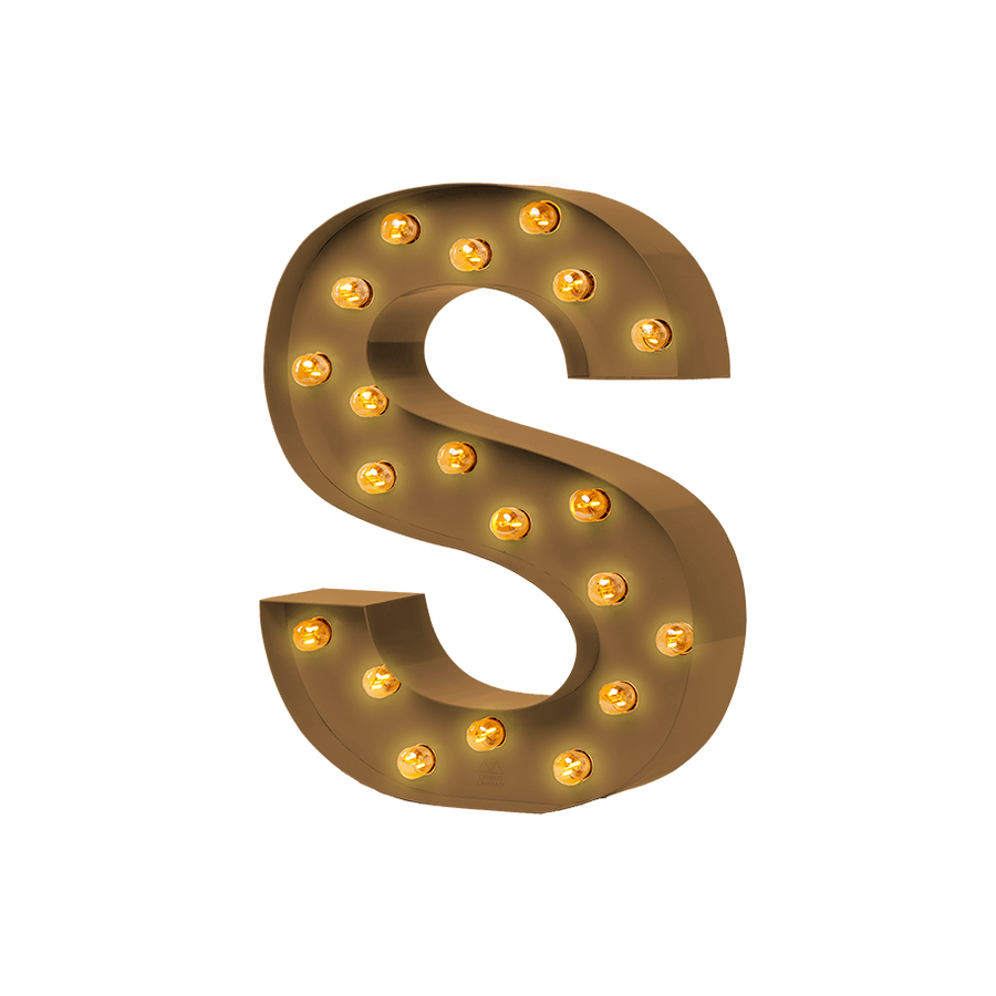 Bokstavslampa Cirkuslampan Testlampa S Pearl gold / 50 cm / Standard