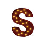 Bokstavslampa Cirkuslampan S WineRed / 30 cm