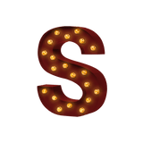 Bokstavslampa Cirkuslampan S WineRed / 30 cm