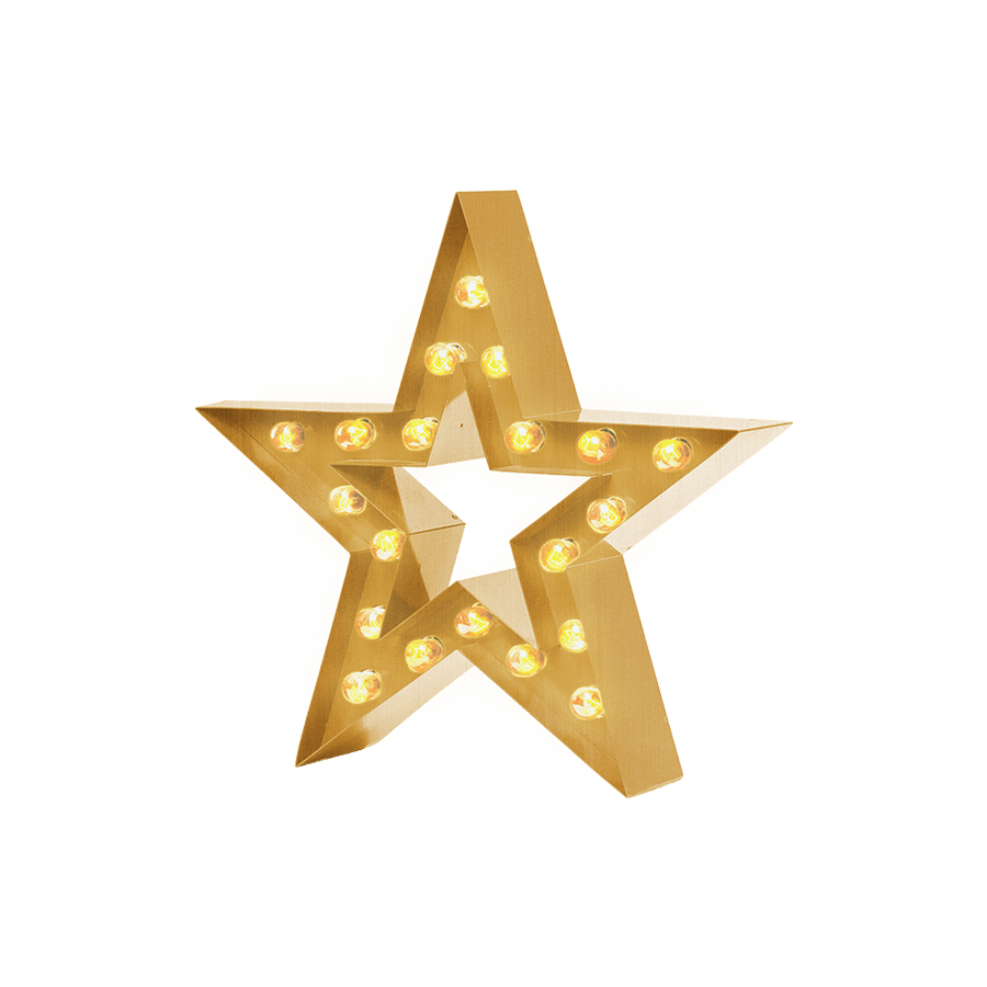 Bokstavslampa Cirkuslampan Testlampa Star Brass / 50 cm / Standard