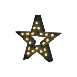 Bokstavslampa Cirkuslampan Testlampa Star Jet black / 50 cm / Standard