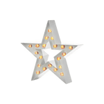 Bokstavslampa Cirkuslampan Testlampa Star Raw Metal / 50 cm / Standard