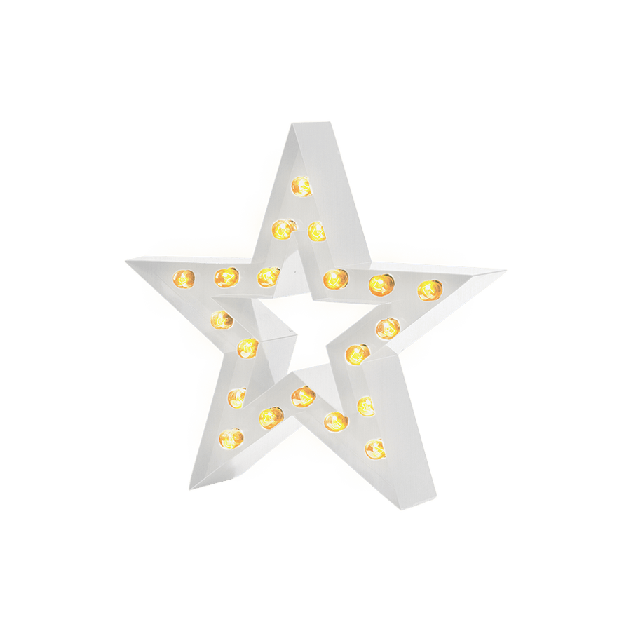 Bokstavslampa Cirkuslampan Testlampa Star Signal white / 50 cm / Standard