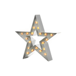 Bokstavslampa Cirkuslampan Testlampa Star Telegrey / 50 cm / Standard
