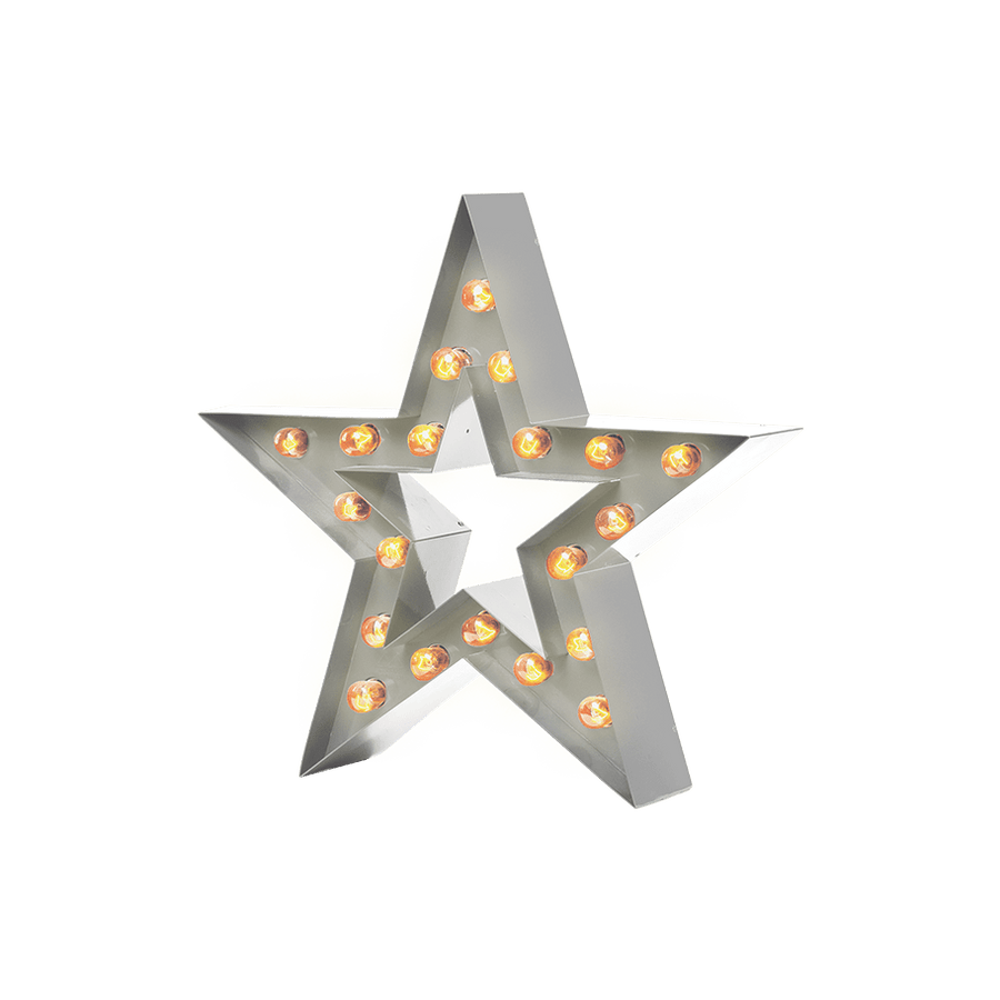 Bokstavslampa Cirkuslampan Testlampa Star Telegrey / 50 cm / Standard