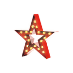 Bokstavslampa Cirkuslampan Testlampa Star Traffic red / 50 cm / Standard