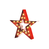 Bokstavslampa Cirkuslampan Testlampa Star Traffic red / 50 cm / Standard