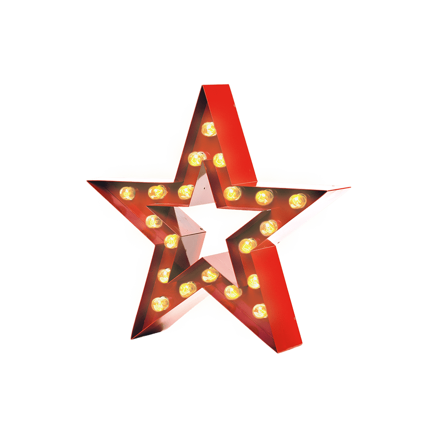 Bokstavslampa Cirkuslampan Testlampa Star Traffic red / 50 cm / Standard