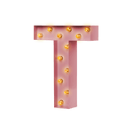Bokstavslampa Cirkuslampan Testlampa T Antique pink / 50 cm / Standard