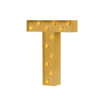 Bokstavslampa Cirkuslampan Testlampa T Brass / 50 cm / Standard