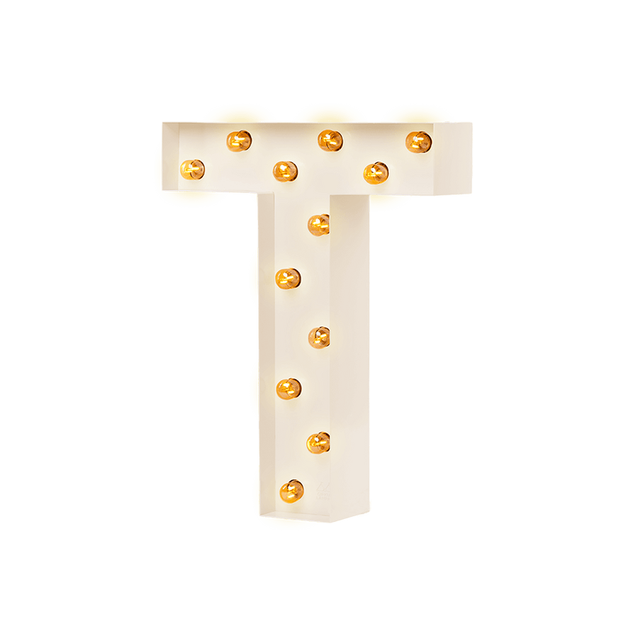 Bokstavslampa Cirkuslampan Testlampa T Creme / 50 cm / Standard