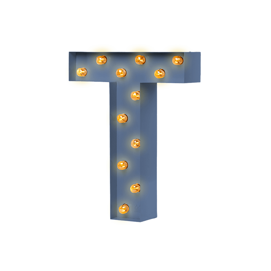 Bokstavslampa Cirkuslampan Testlampa T Distant blue / 50 cm / Standard