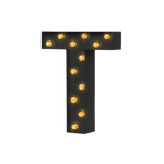 Bokstavslampa Cirkuslampan Testlampa T Jet black / 50 cm / Standard