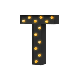Bokstavslampa Cirkuslampan Testlampa T Jet black / 50 cm / Standard