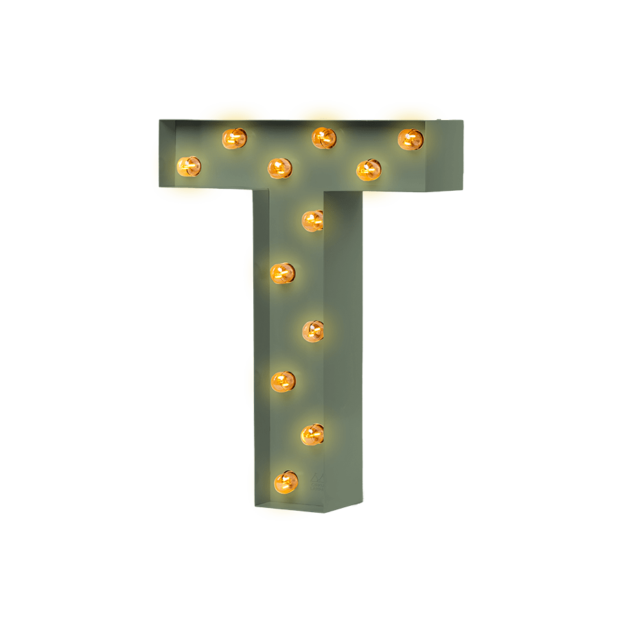 Bokstavslampa Cirkuslampan Testlampa T Reed green / 50 cm / Standard