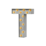 Bokstavslampa Cirkuslampan Testlampa T Telegrey / 50 cm / Standard