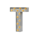 Bokstavslampa Cirkuslampan Testlampa T Telegrey / 50 cm / Standard