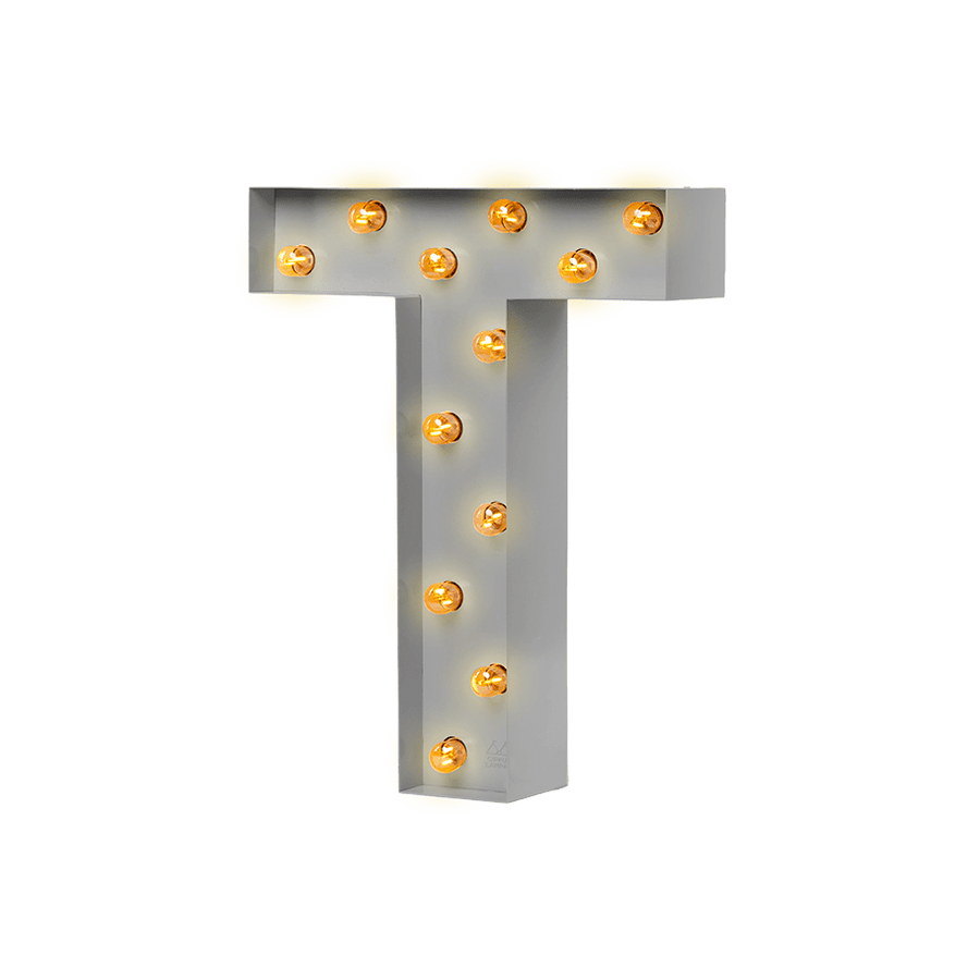 Bokstavslampa Cirkuslampan Testlampa T Telegrey / 50 cm / Standard