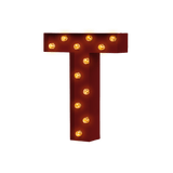 Bokstavslampa Cirkuslampan T WineRed / 30 cm