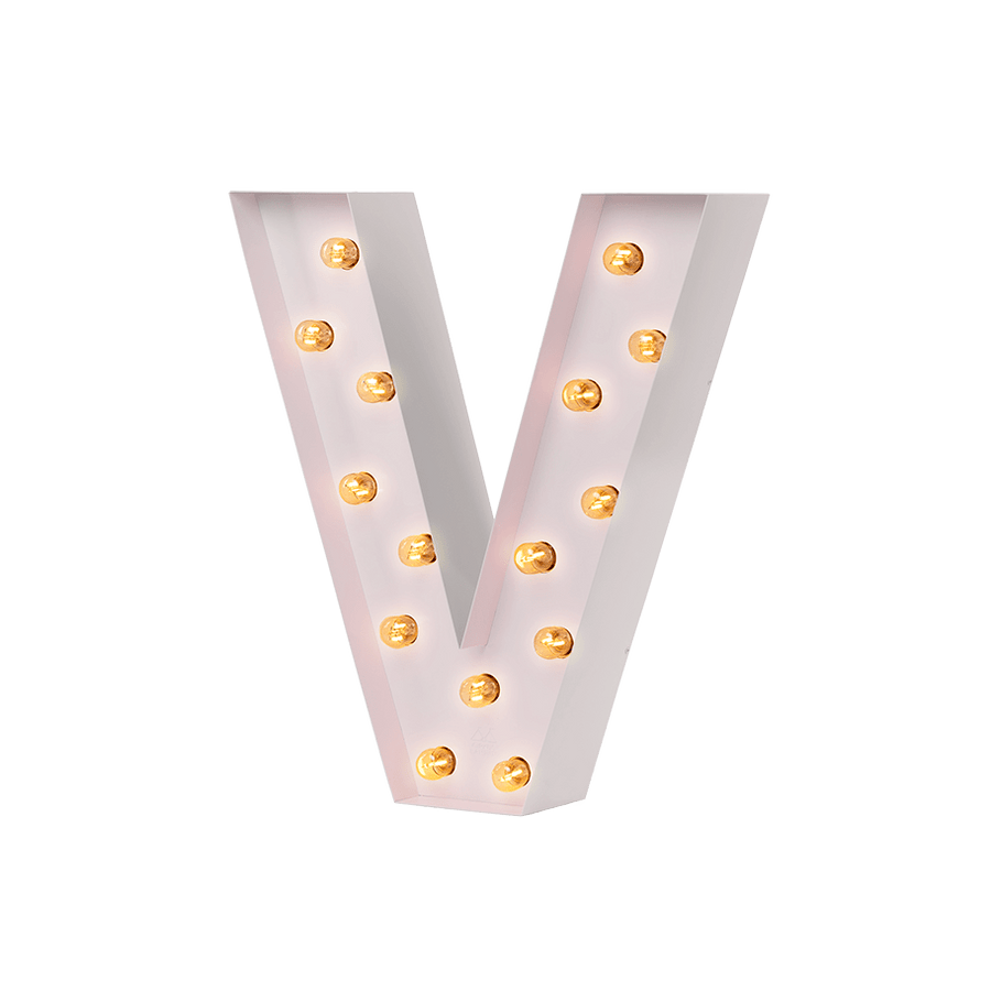 Bokstavslampa Cirkuslampan Testlampa V Light pink / 50 cm / Standard