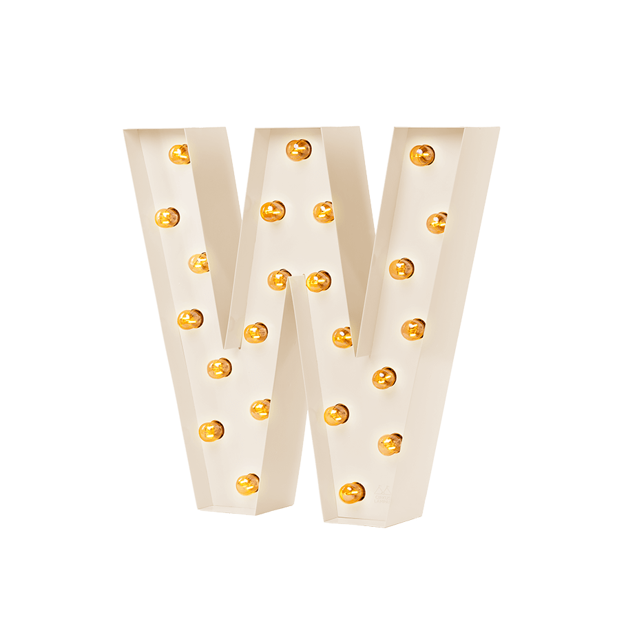 Bokstavslampa Cirkuslampan Testlampa W Creme / 50 cm / Standard