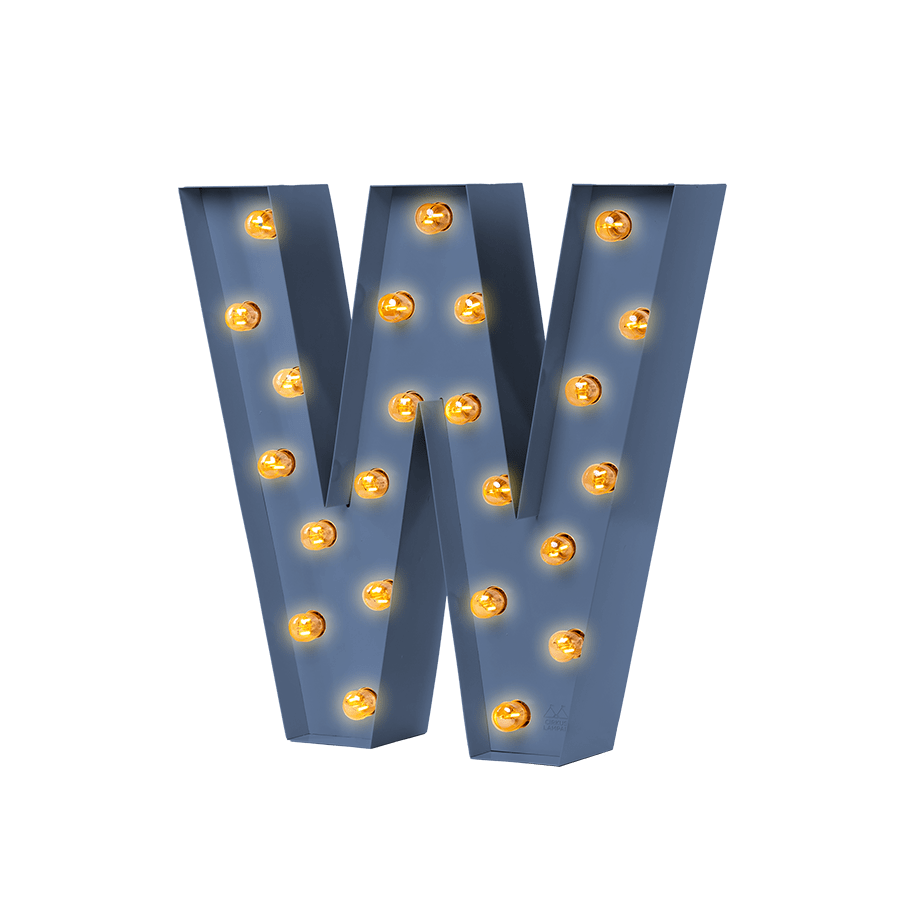 Bokstavslampa Cirkuslampan Testlampa W Distant blue / 50 cm / Standard