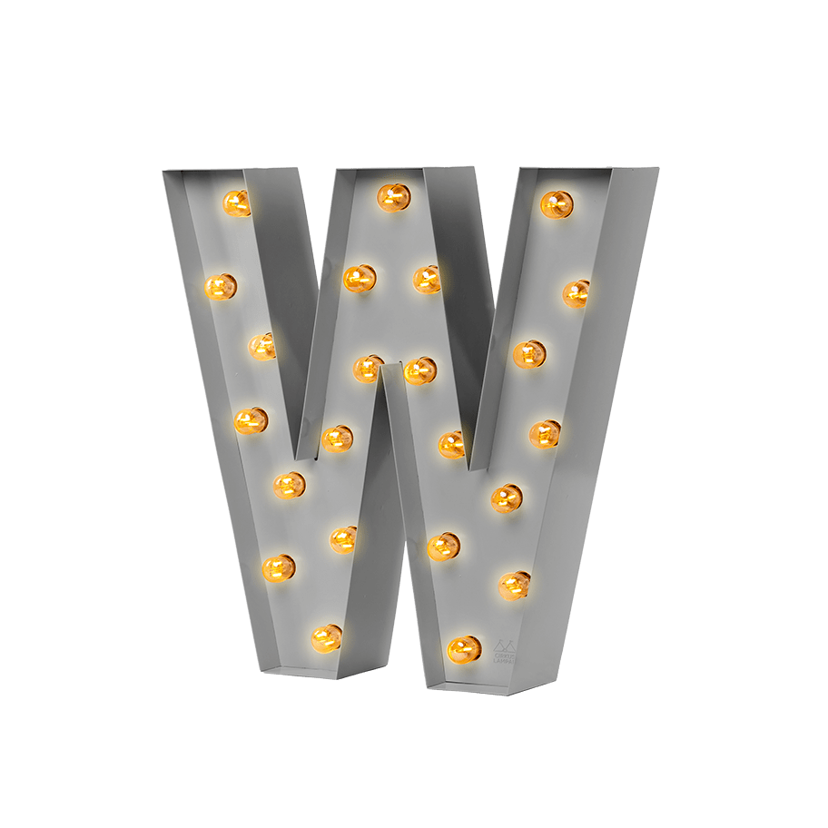 Bokstavslampa Cirkuslampan Testlampa W Telegrey / 50 cm / Standard