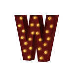 Bokstavslampa Cirkuslampan W WineRed / 30 cm